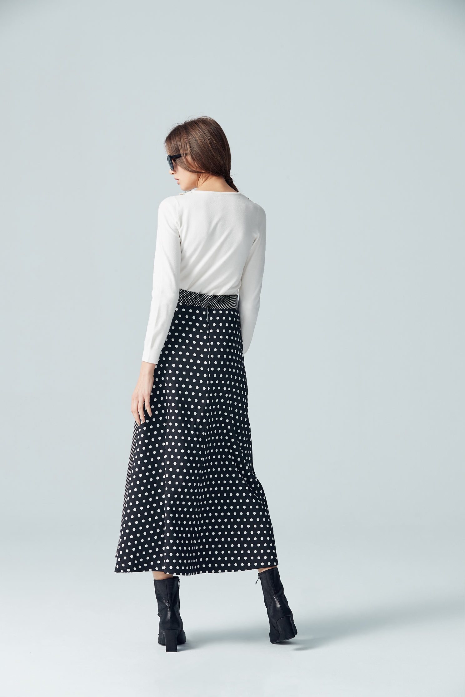 Polka skirt,longskirt