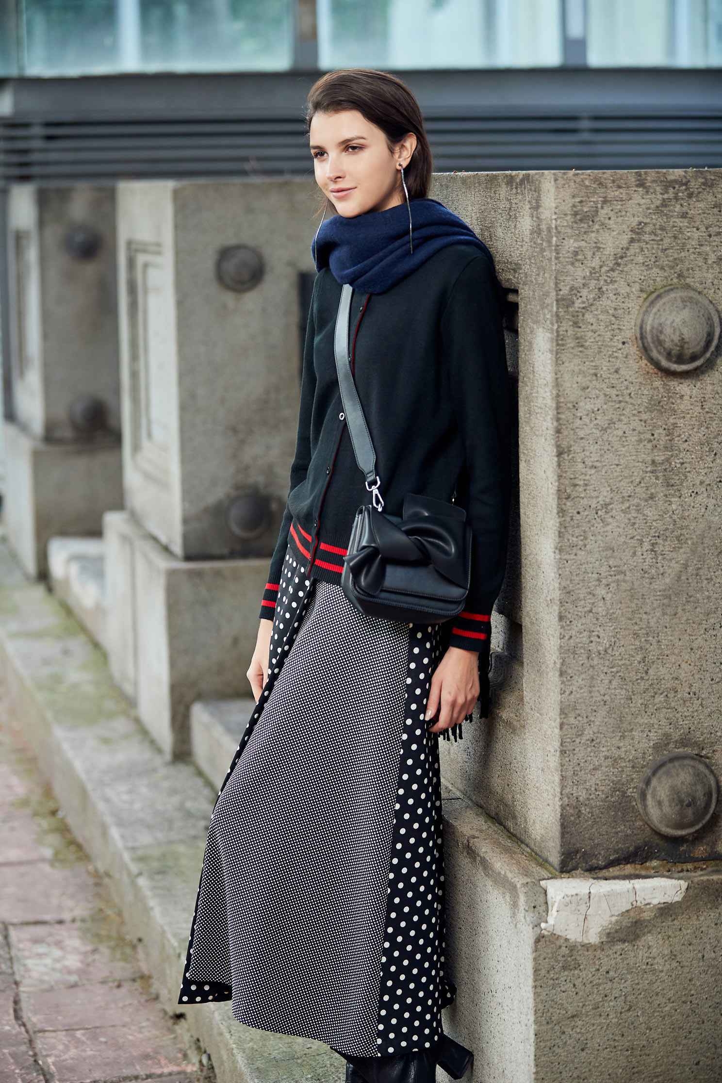 Polka skirt,longskirt
