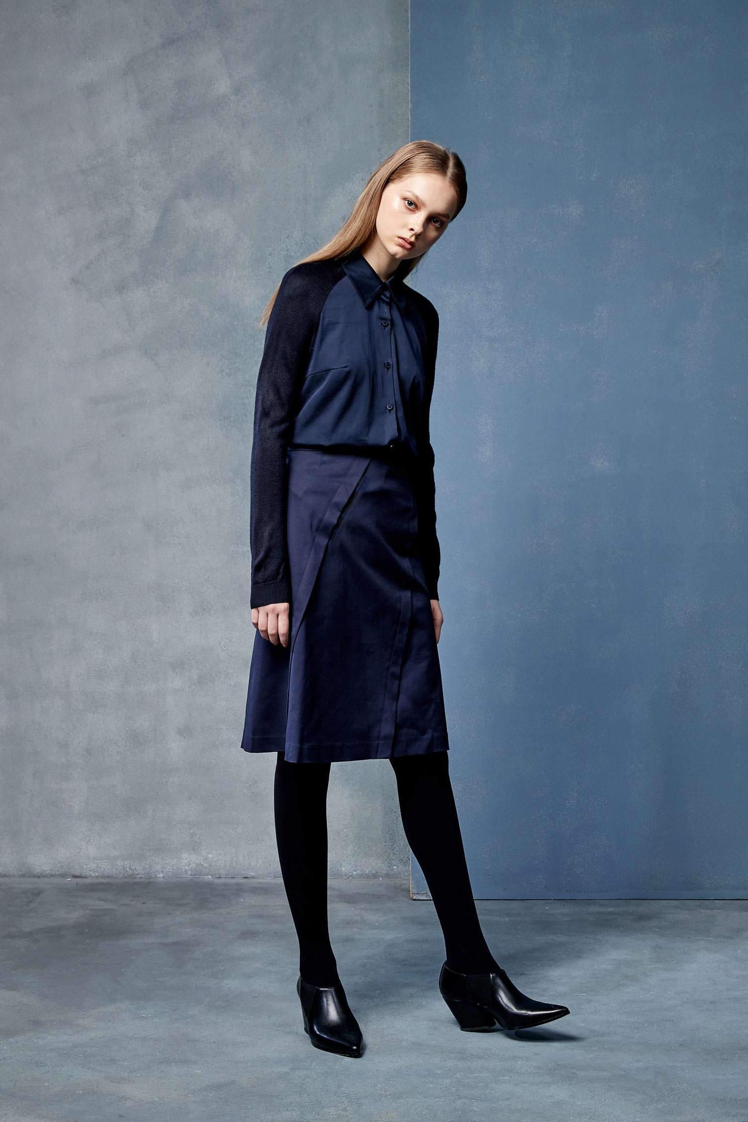 Multi-layered design skirt,A-line skirt,Mini Skirt,i-select,Long Skirt