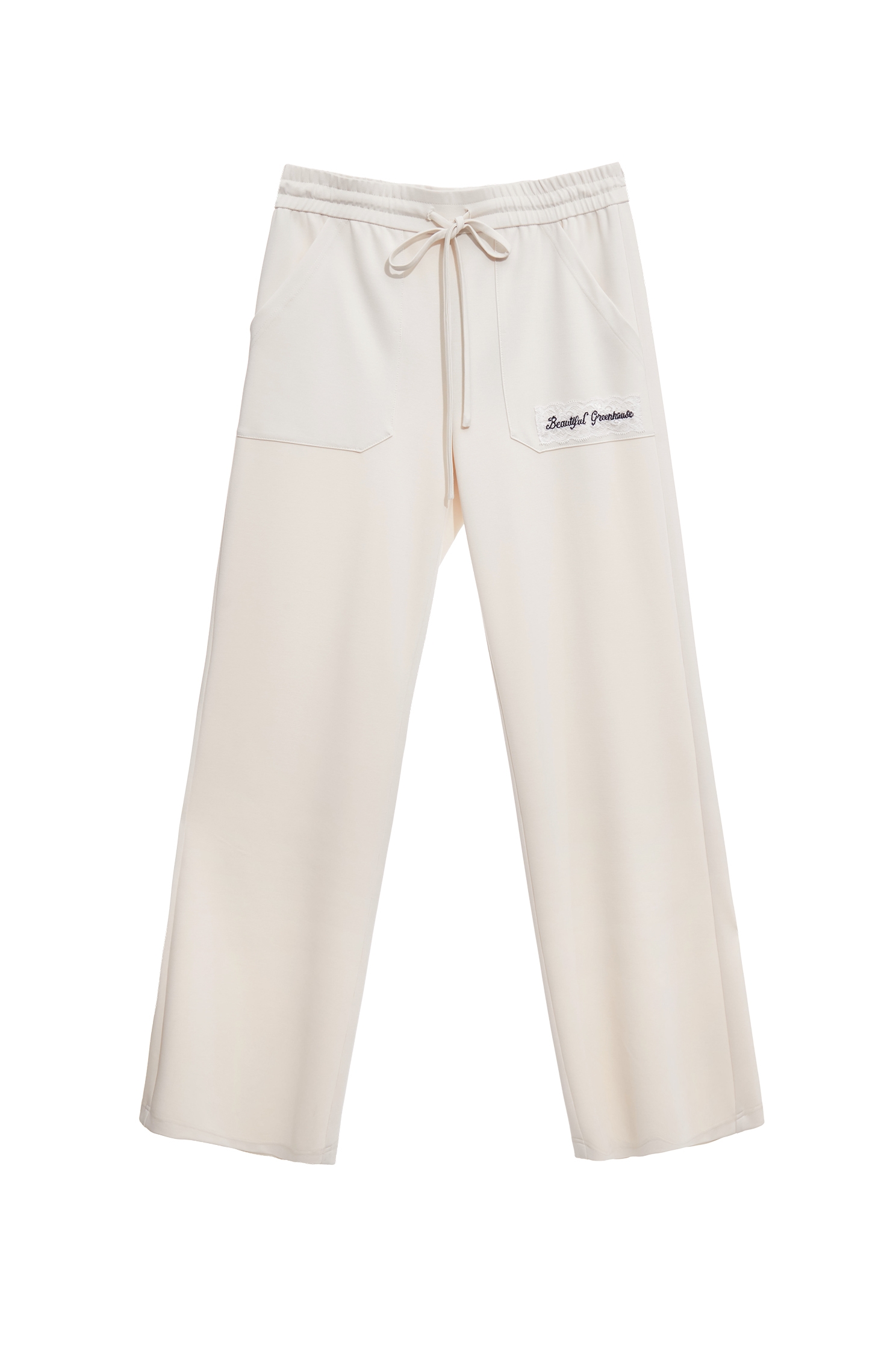 綴美麗溫室刺繡寬褲綴美麗溫室刺繡寬褲,刺繡,寬褲,春夏穿搭,蕾絲,褲子