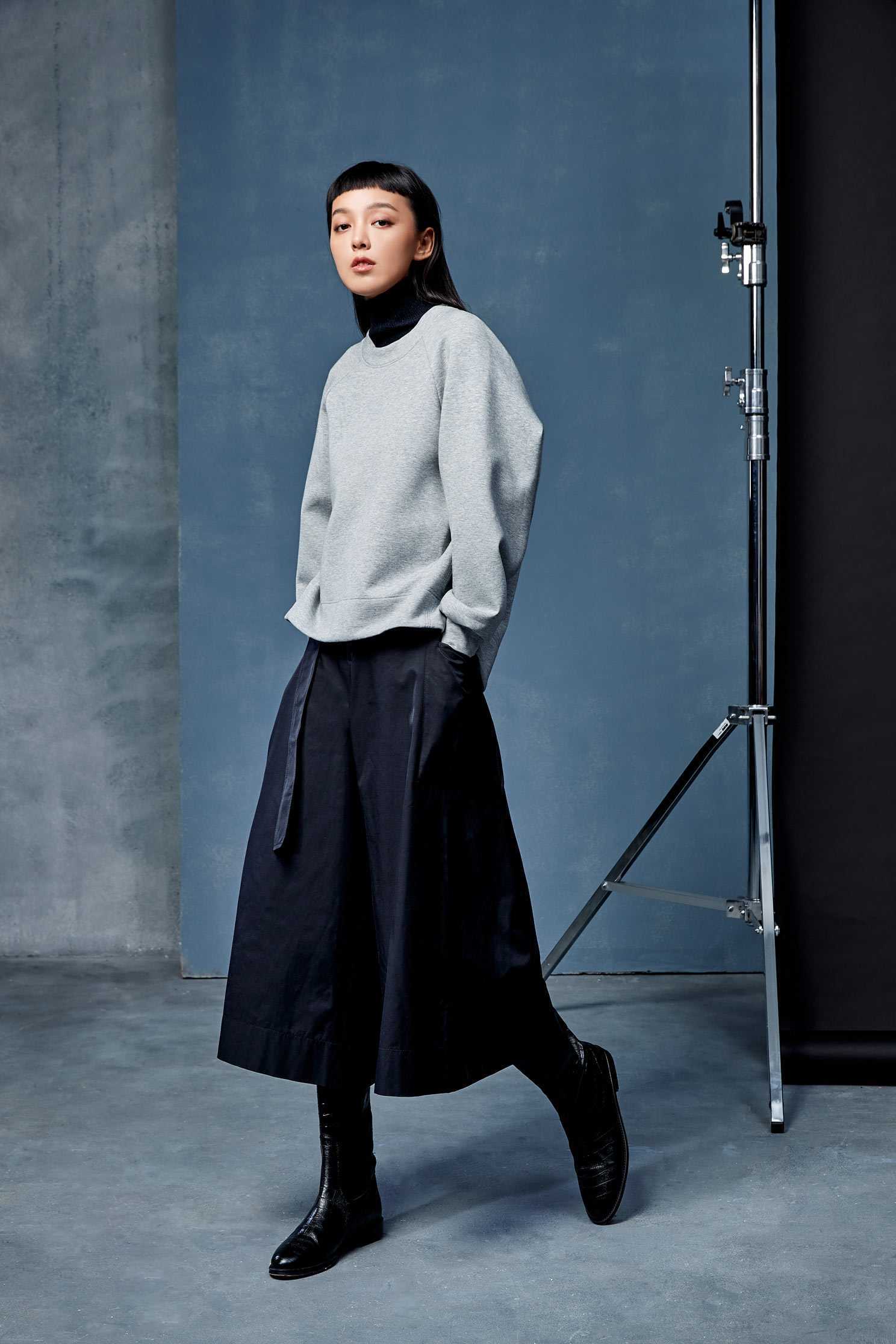 Classic Fashion Wide Trouser,culottespants,pants,culottes,pants,wasthin,blackpants,blacktrousers