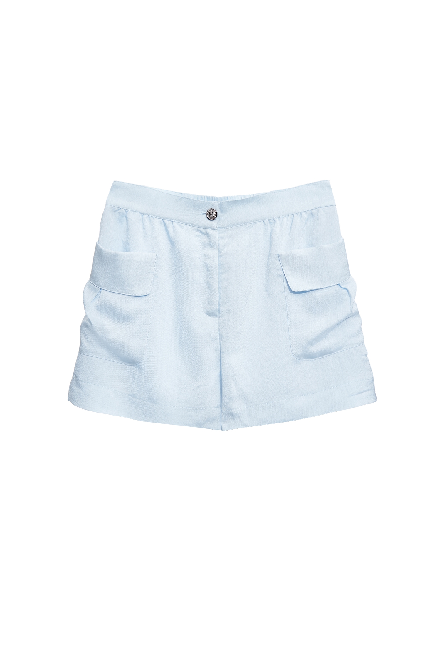 小男孩藍綴立體口袋短褲Patch Pockets Casual Shorts,短褲裙,秋冬穿搭,褲子