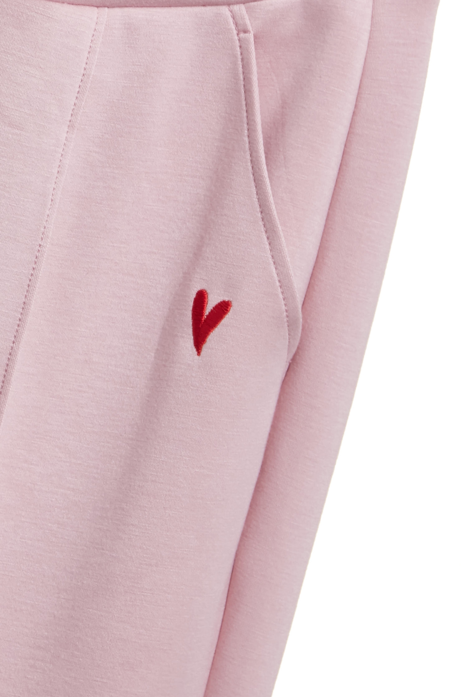 休閒風喇叭長褲粉紅雪糕色喇叭褲,刺繡,喇叭褲,時髦成套搭配,秋冬穿搭,簡約穿搭,褲子,長褲