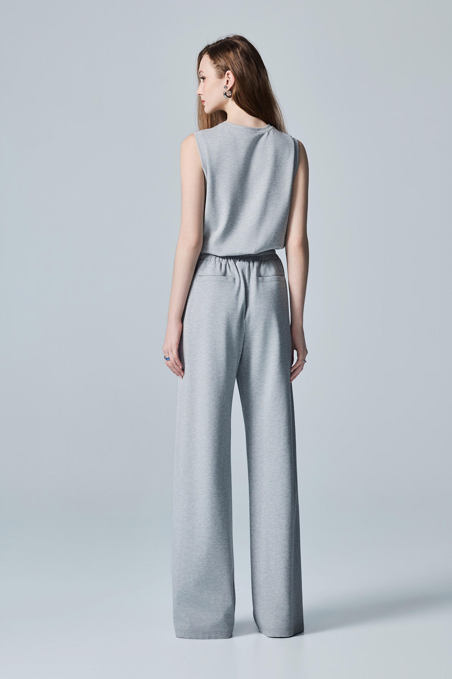 舒適極簡風大寬褲Casual Wide Leg Pants,刺繡,寬褲,白色褲子,秋冬穿搭,褲子
