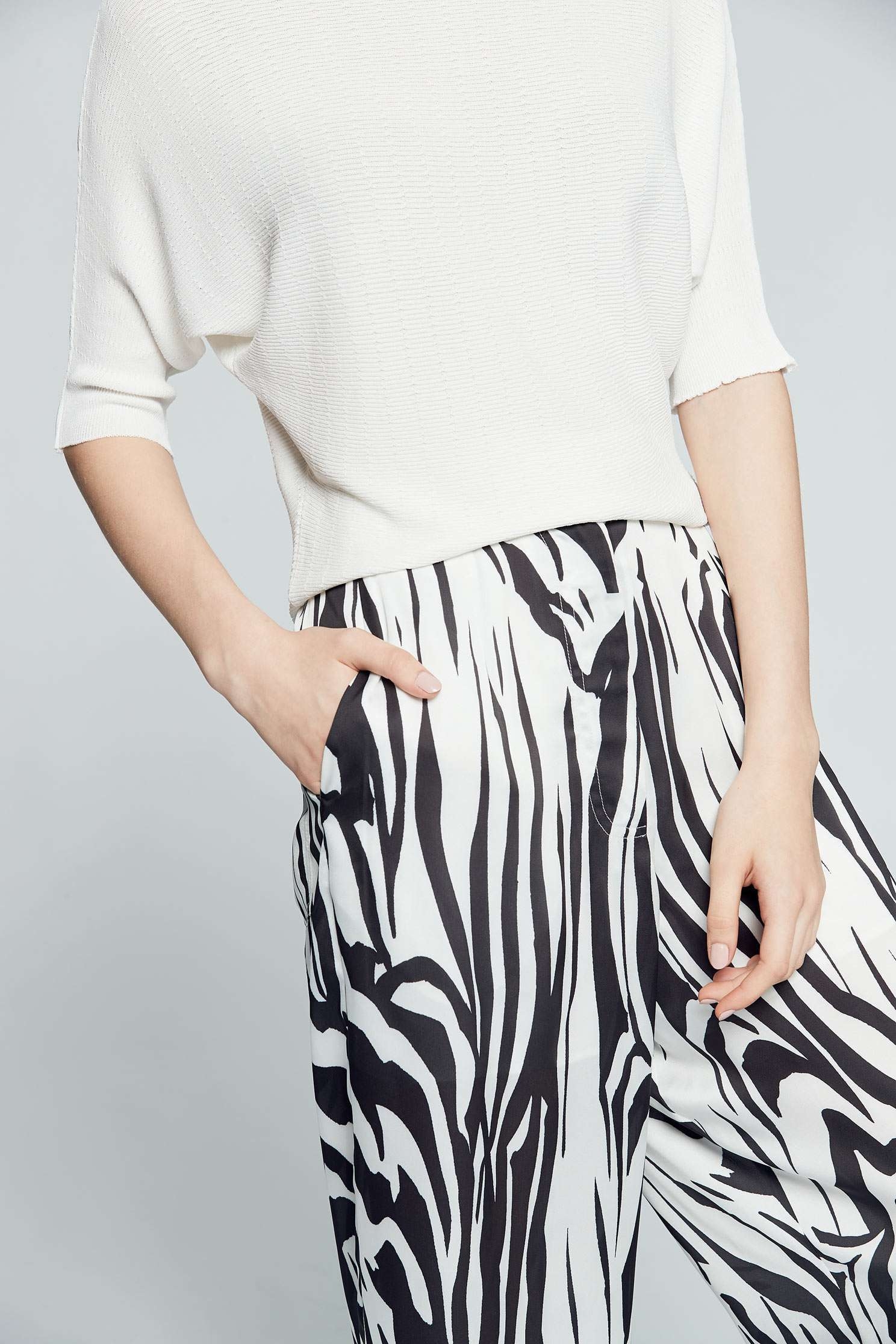 Zebra pattern culottes,culottespants,pants,pants,wasthin