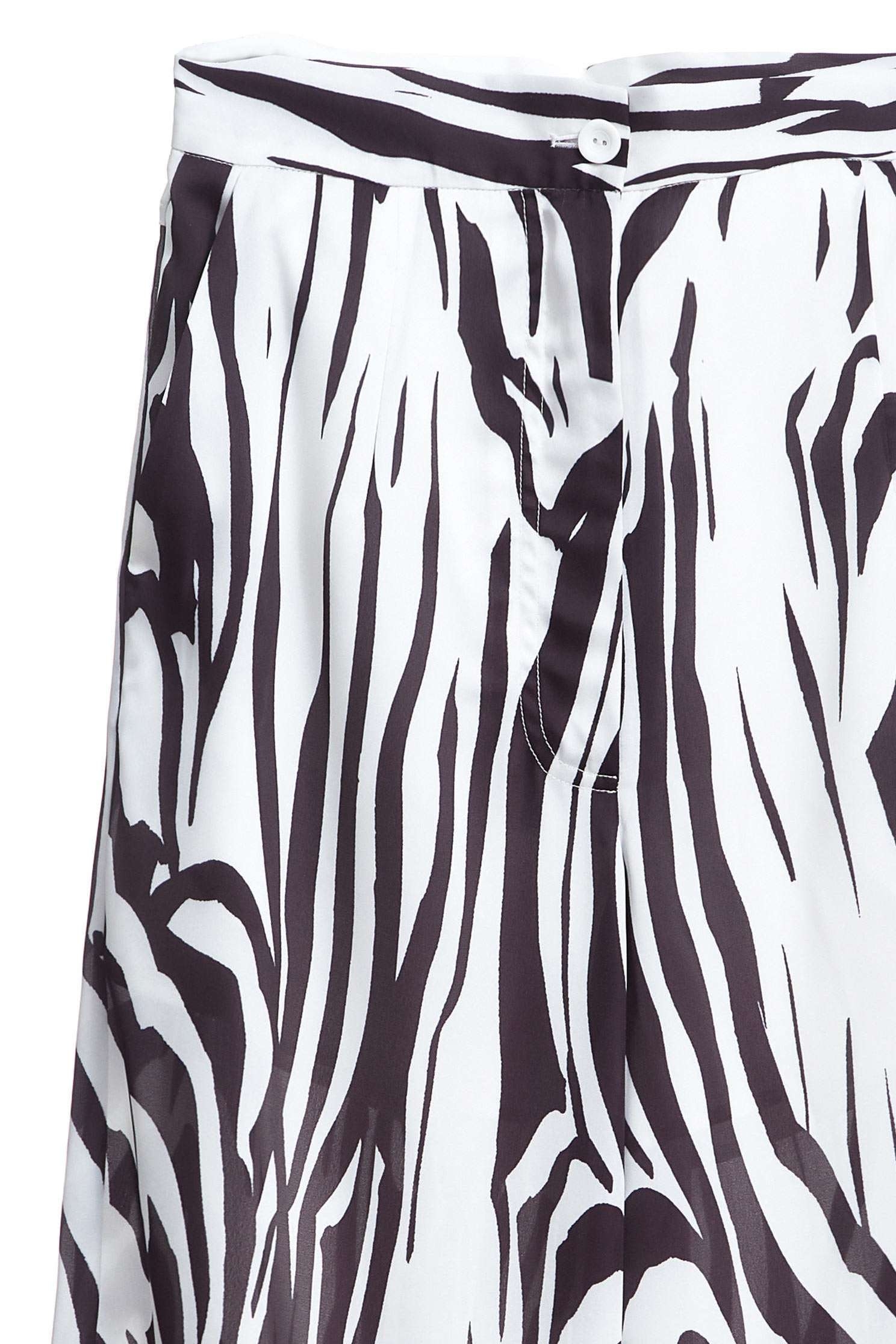 Zebra pattern culottes,culottespants,pants,pants,wasthin