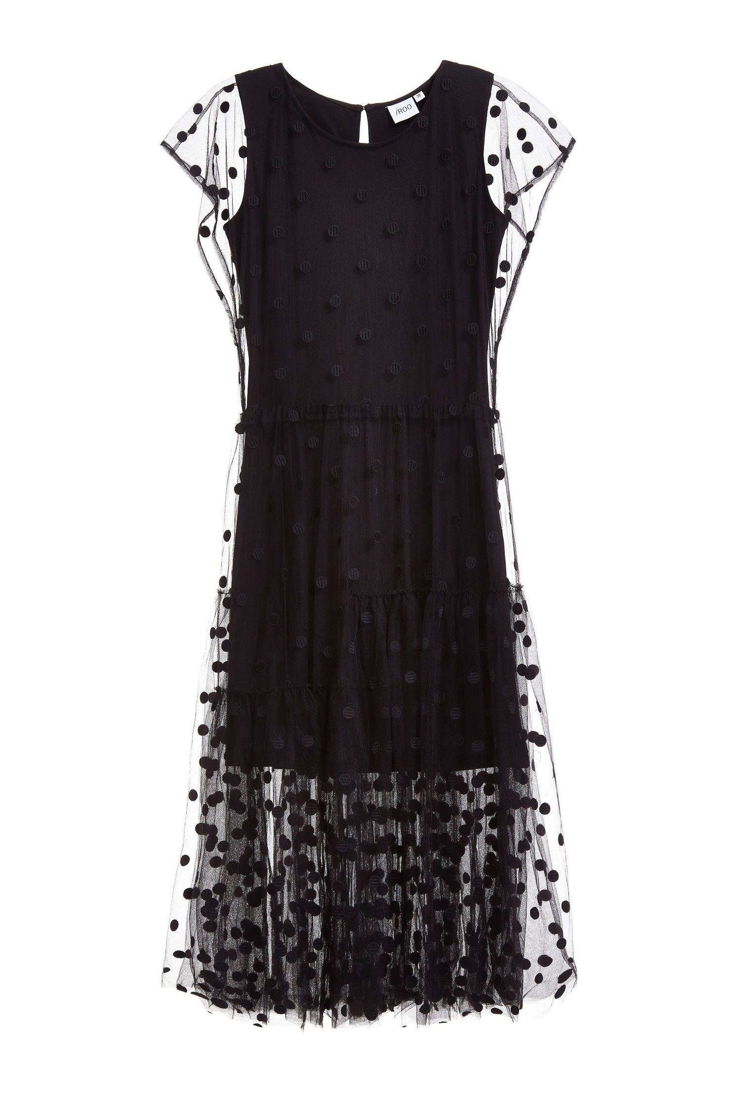 Poka dot design dress,sleevelessdress,cotton,perspectivedress,blackdress