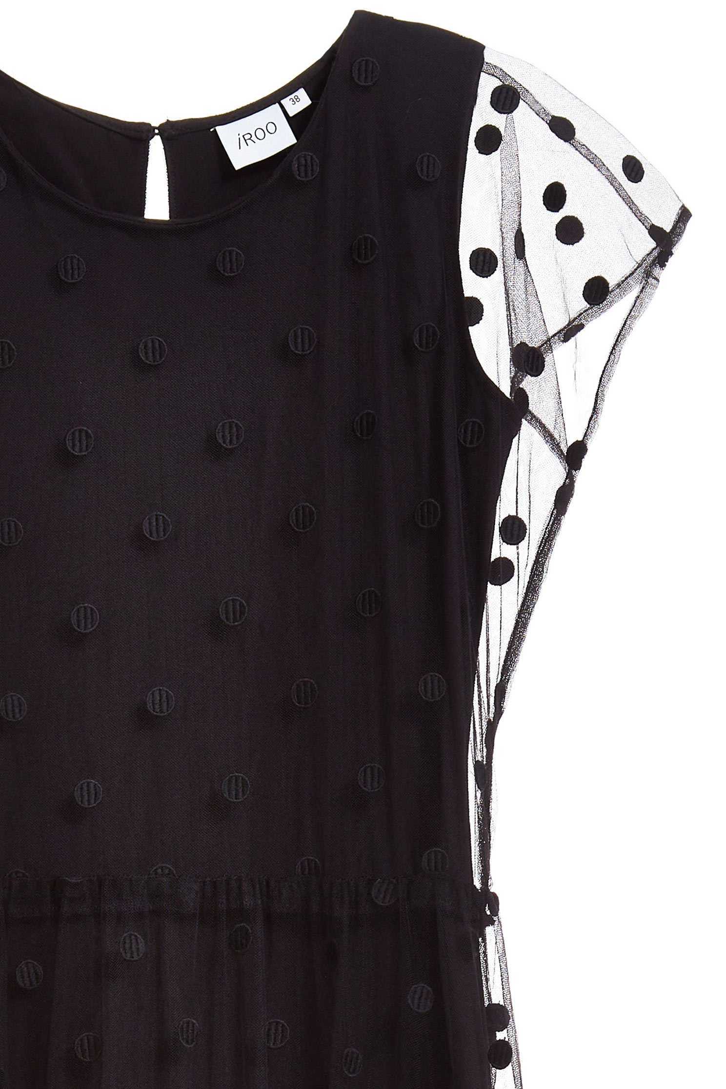 Poka dot design dress,sleevelessdress,cotton,perspectivedress,blackdress