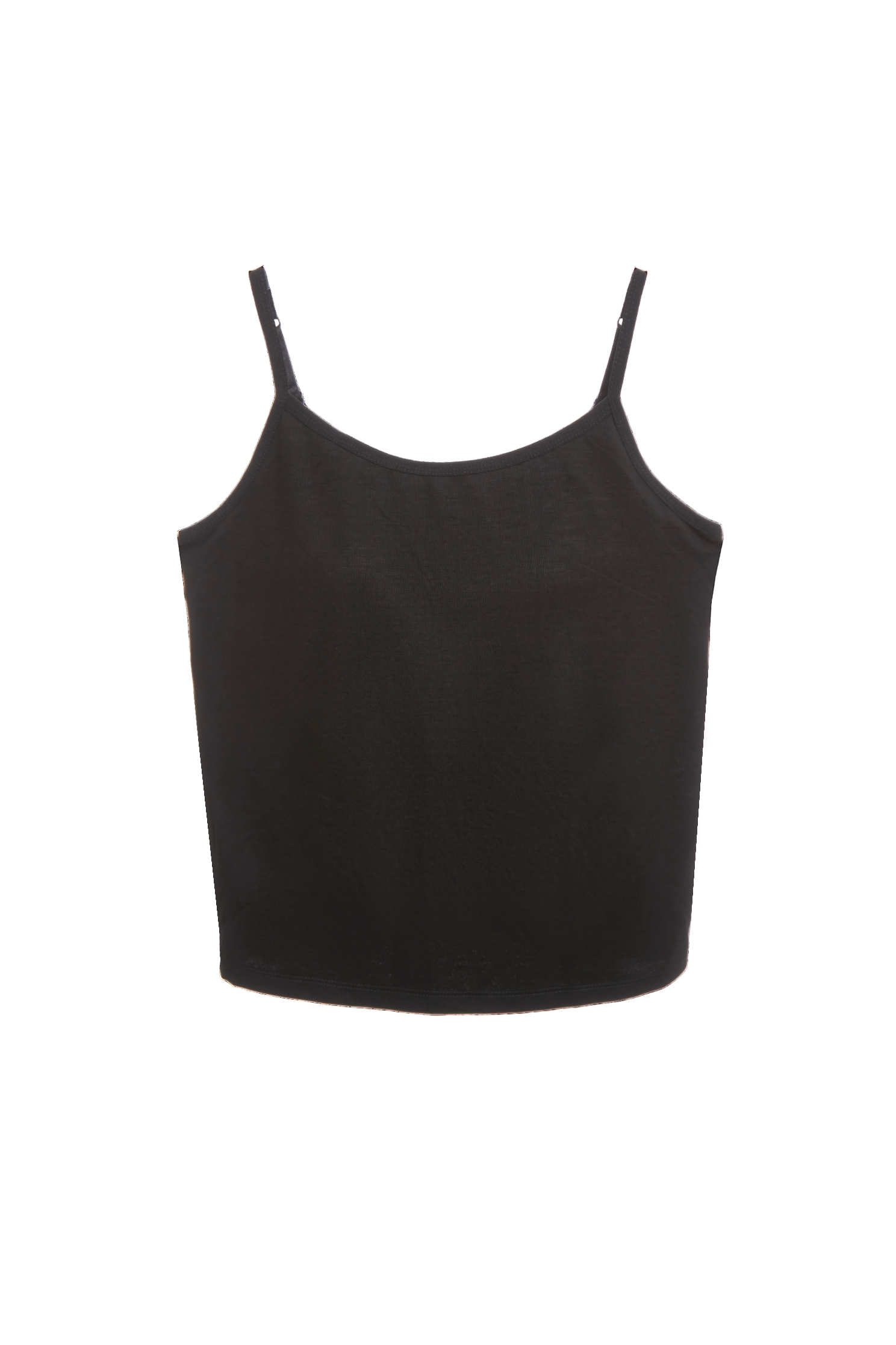 自帶罩杯極簡涼感背心Sphagetti Strap Tank Top,一般背心,白色背心,秋冬穿搭,背心,黑色背心