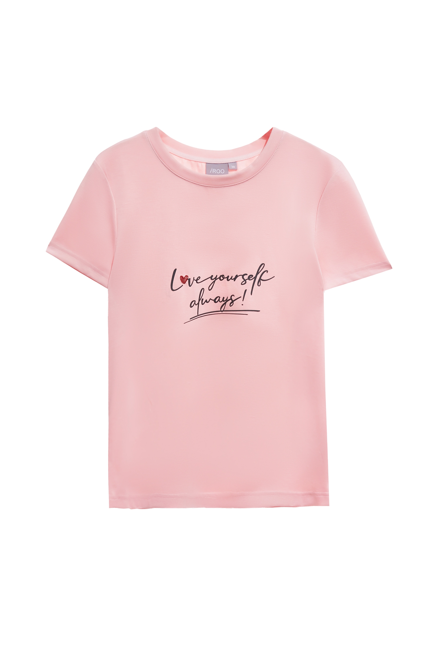 愛自己勵志文印花T恤上衣愛自己勵志文印花T恤上衣,T-Shirt,上衣,刺繡,春夏穿搭,白色上衣