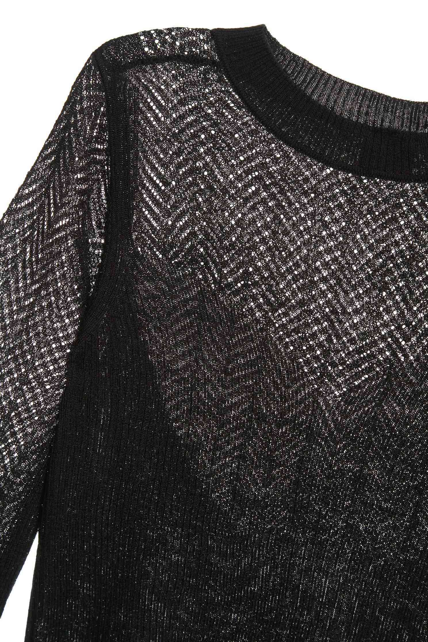 High-necked knitwear,圓領上衣,簍空上衣,Fantasy purple,knitting,Knitted top,Knitted Top,Turtleneck top,黑色上衣
