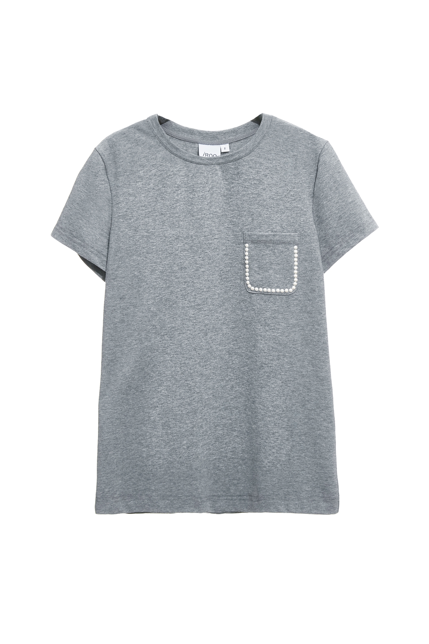 綴珍珠貼片顯瘦T恤上衣綴珍珠貼片顯瘦T恤上衣,T-Shirt,上衣,春夏穿搭,珍珠,百搭上衣,純棉