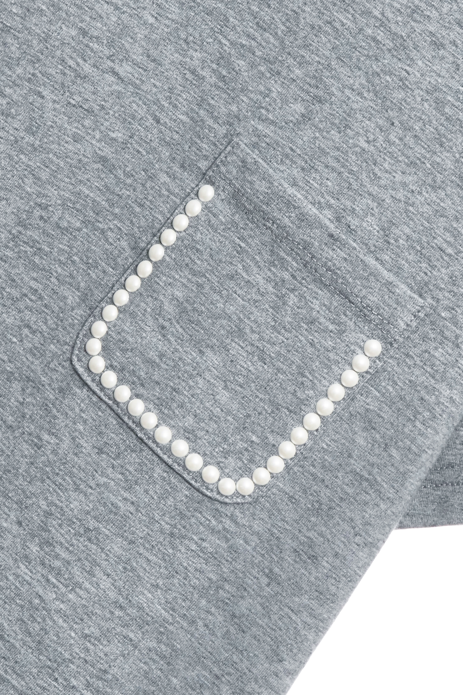 綴珍珠貼片顯瘦T恤上衣綴珍珠貼片顯瘦T恤上衣,T-Shirt,上衣,春夏穿搭,珍珠,百搭上衣,純棉