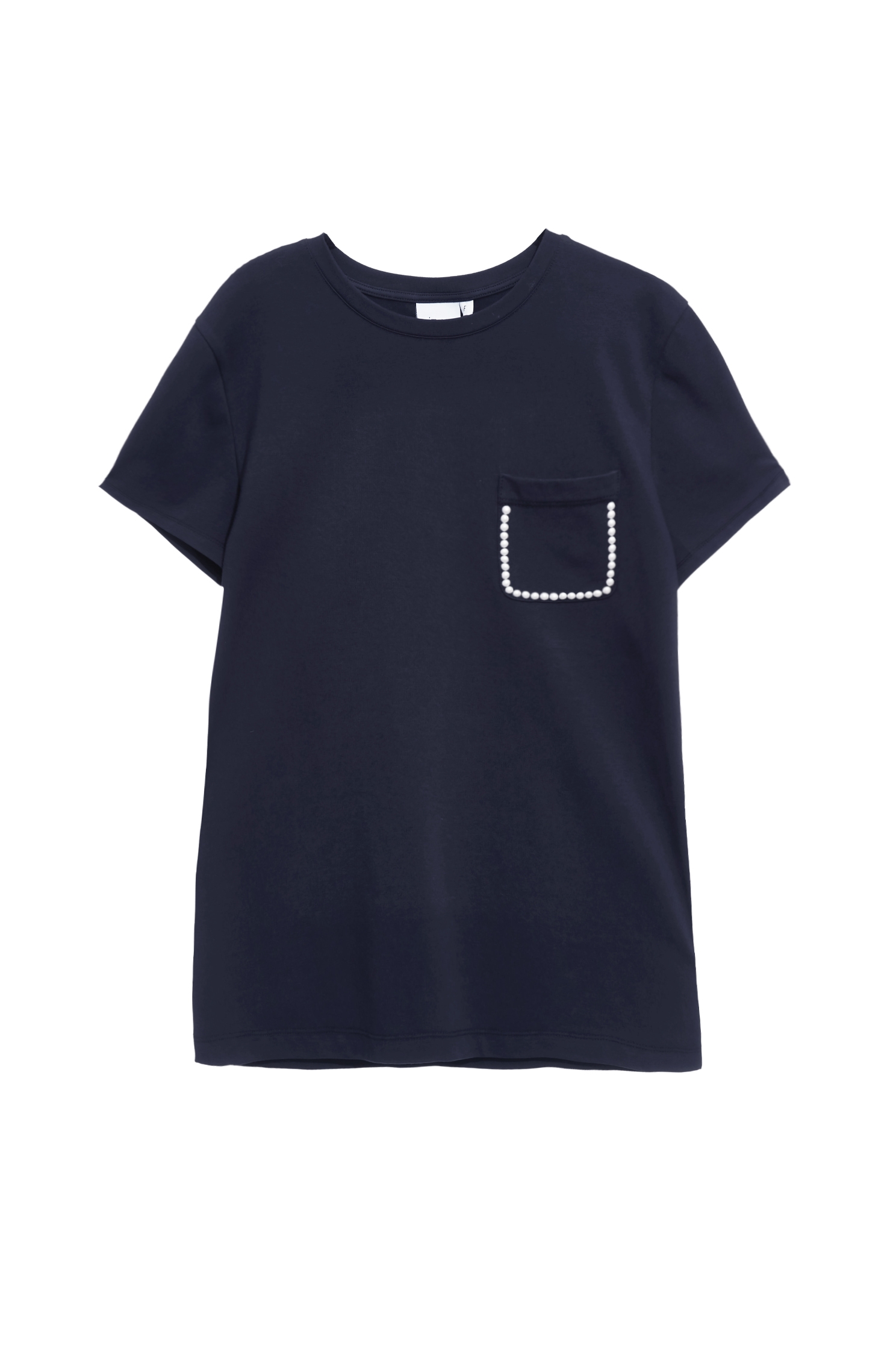 綴珍珠貼片顯瘦T恤上衣綴珍珠貼片顯瘦T恤上衣,T-Shirt,上衣,春夏穿搭,珍珠,百搭上衣,純棉