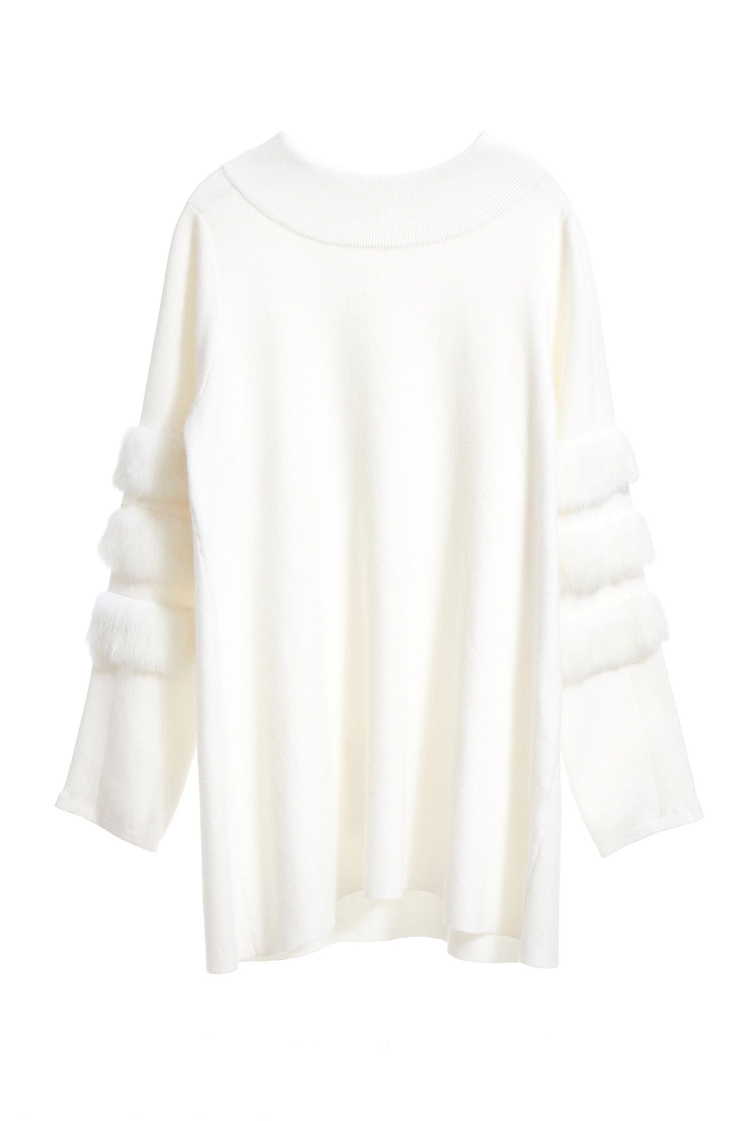 Different material stitching knit long-sleeved tops,top,whitetop,knitting,knittedtop,knittedtop,longsleevetop