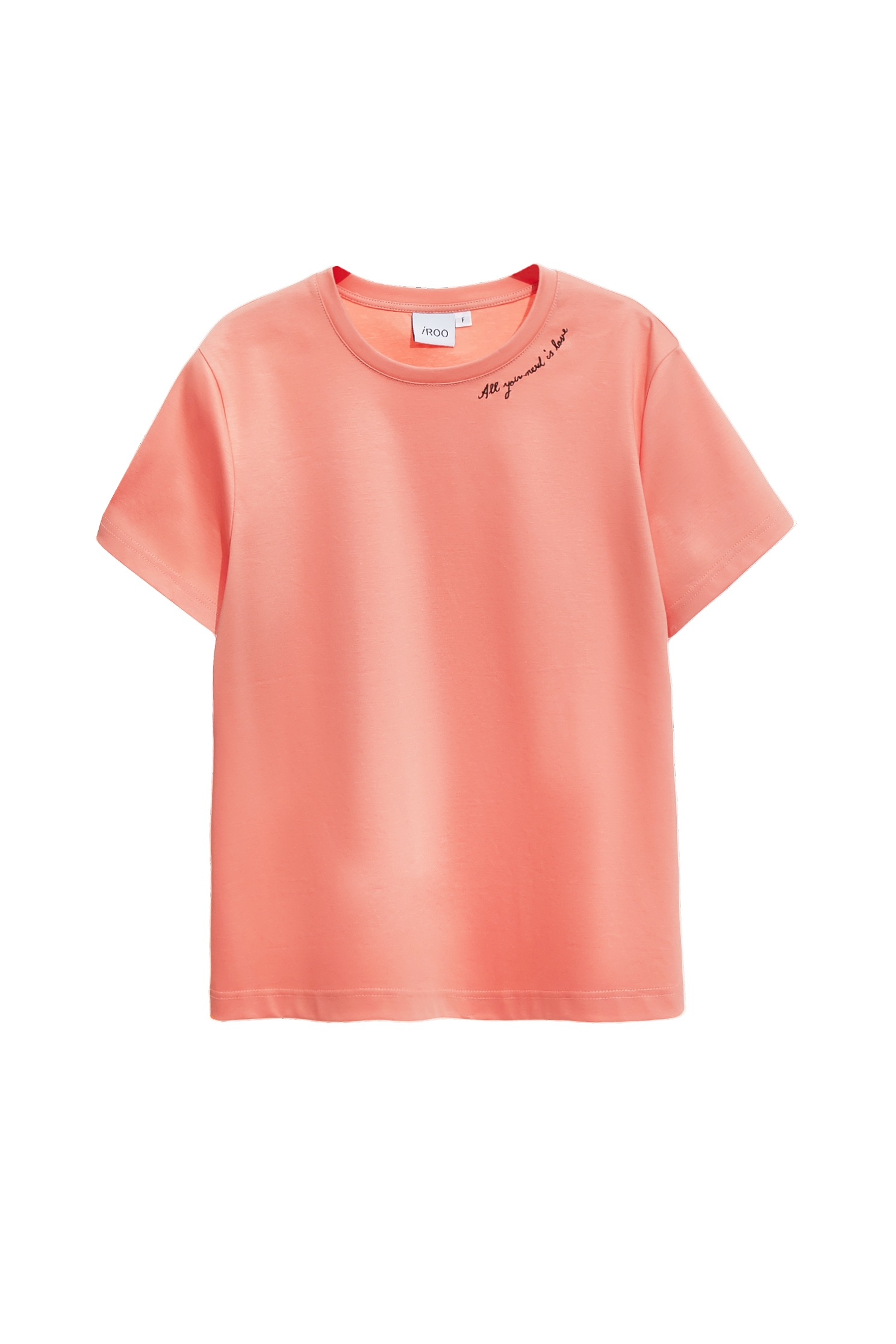 極簡字串繡花T恤上衣極簡字串繡花T恤上衣,T-Shirt,上衣,刺繡,春夏穿搭,白色上衣,繡花