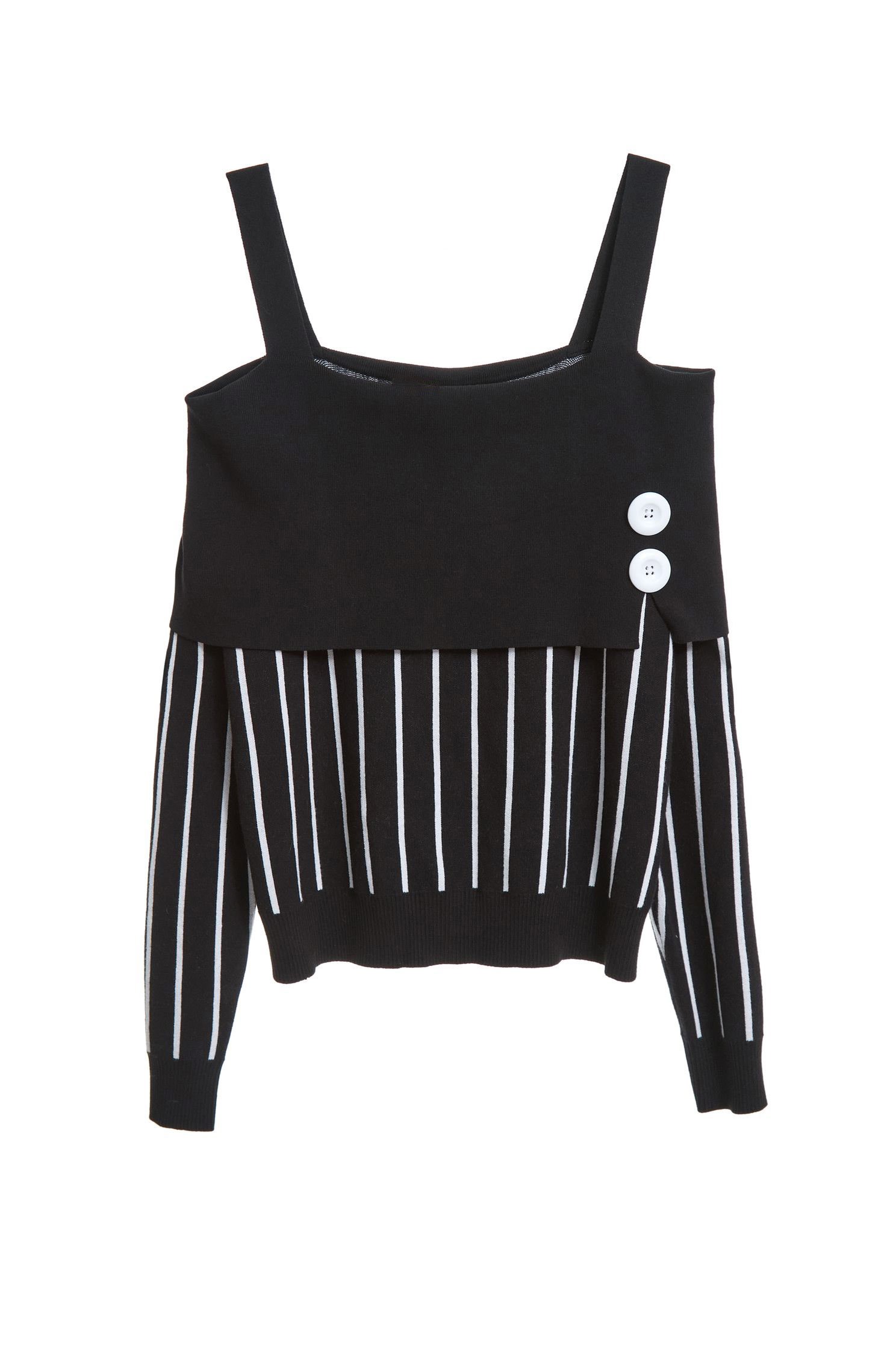 Striped knitted vest,vest,knitting,knittedtop,knittedvest,knittedtop,longsleevetop,blackvest