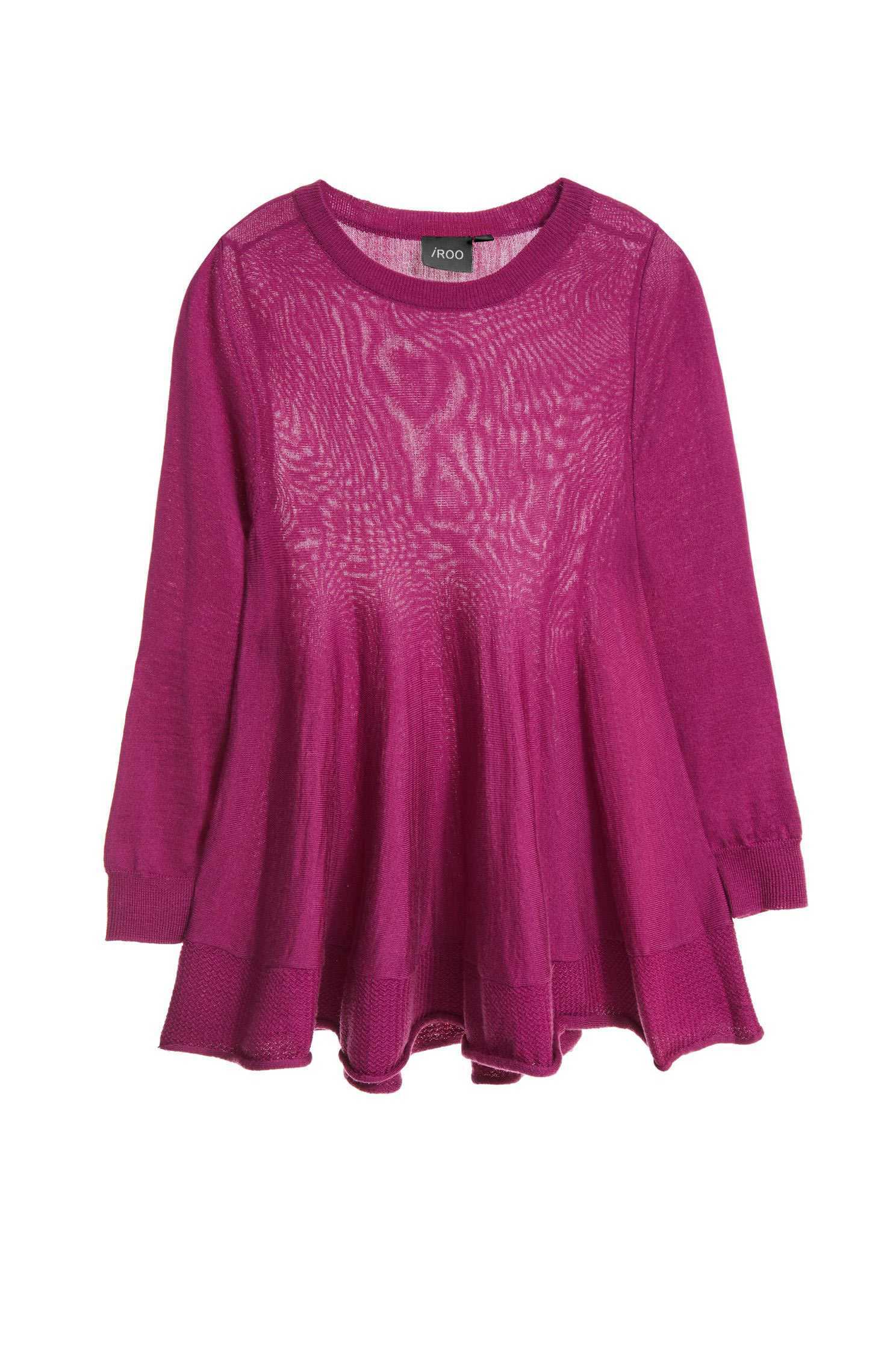 Lotus long-sleeveknit sweater,圓領上衣,Fantasy purple,knitting,Knitted top,Knitted Top,長袖上衣