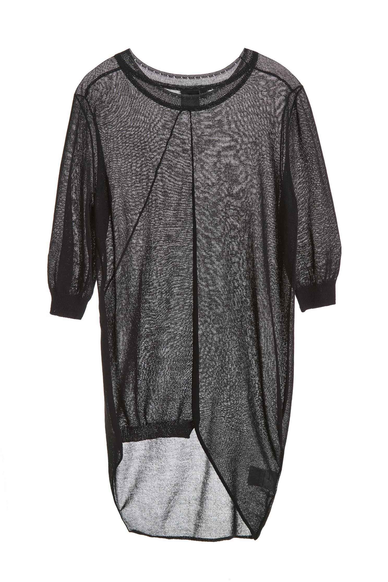 Short sleeve knitted top,Top,五分袖上衣,圓領上衣,Rayon,Fantasy purple,透膚上衣,knitting,Knitted top,Knitted Top,黑色上衣