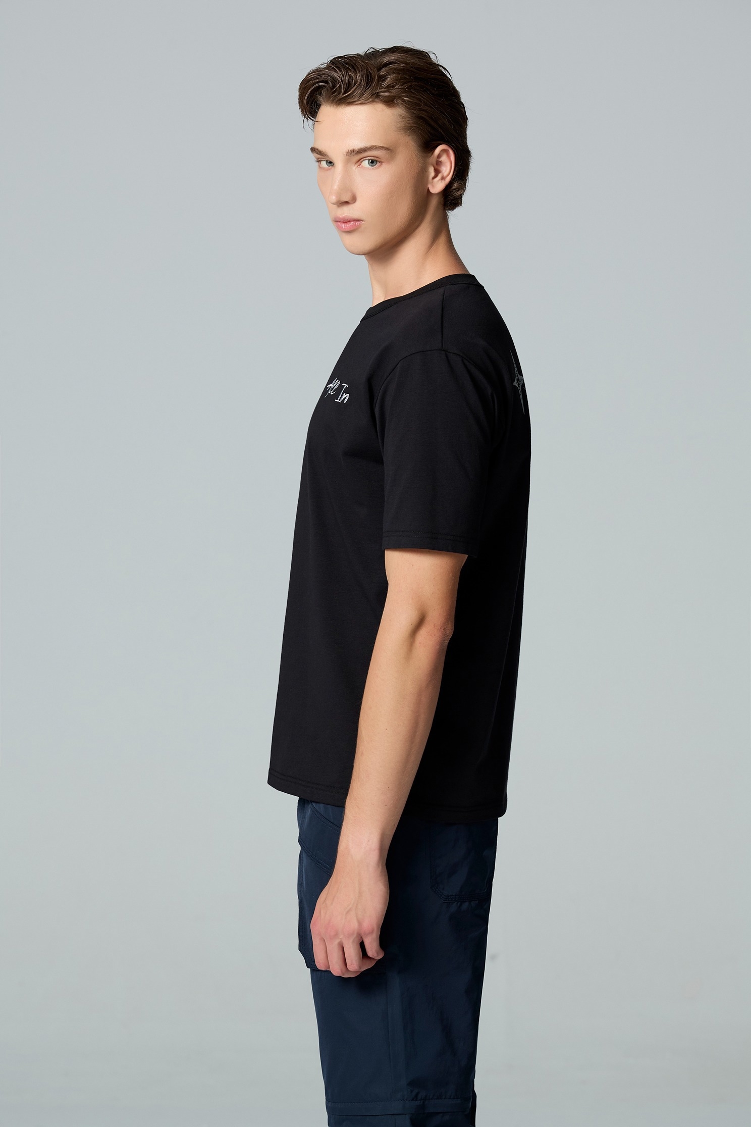 牡羊座男版T恤上衣牡羊座男版T恤上衣,T-Shirt,上衣,刺繡,吸濕,抗UV,涼感,白色上衣,黑色上衣