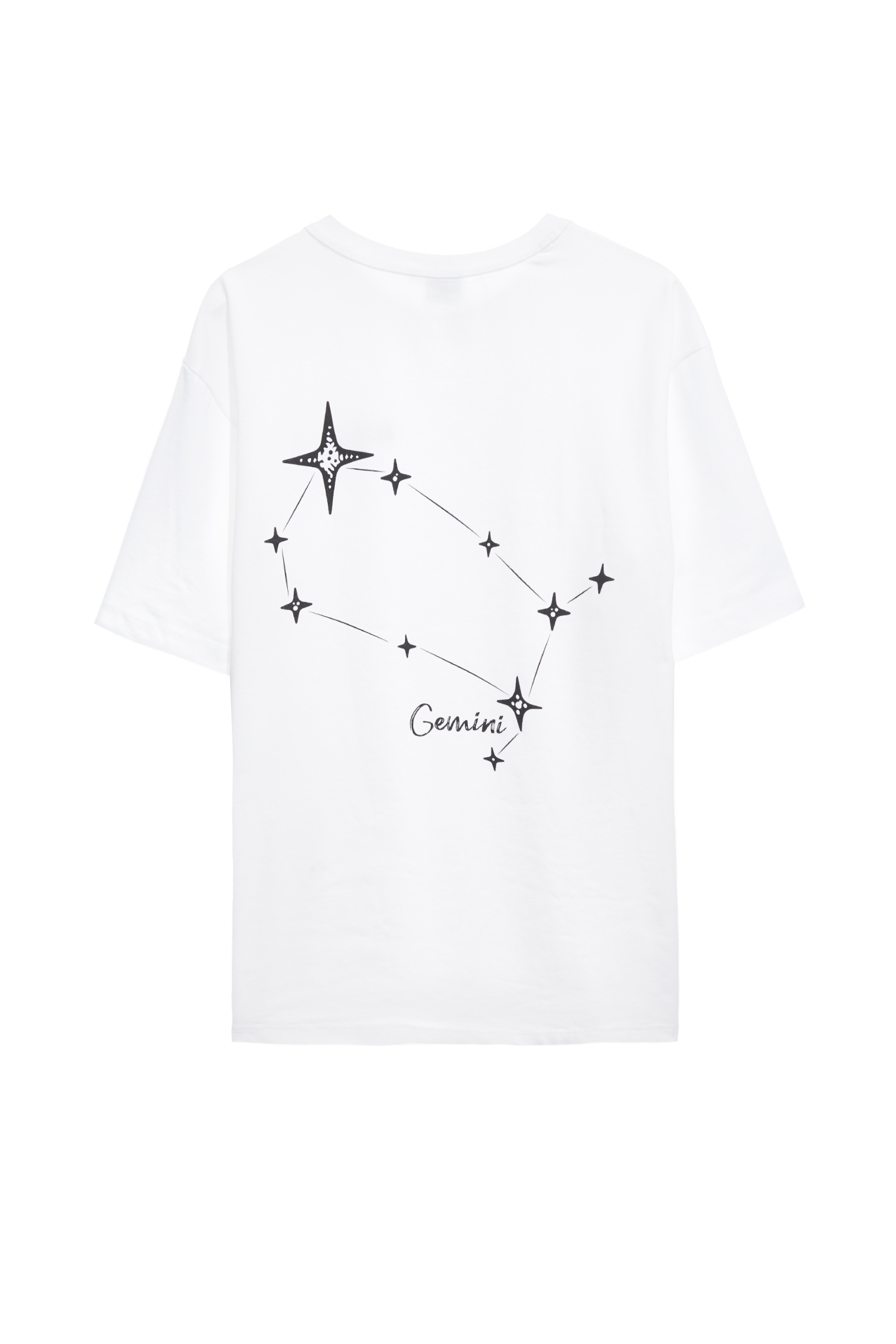 雙子座男版Ｔ恤上衣雙子座男版Ｔ恤上衣,T-Shirt,上衣,刺繡,白色上衣,秋冬穿搭,黑色上衣