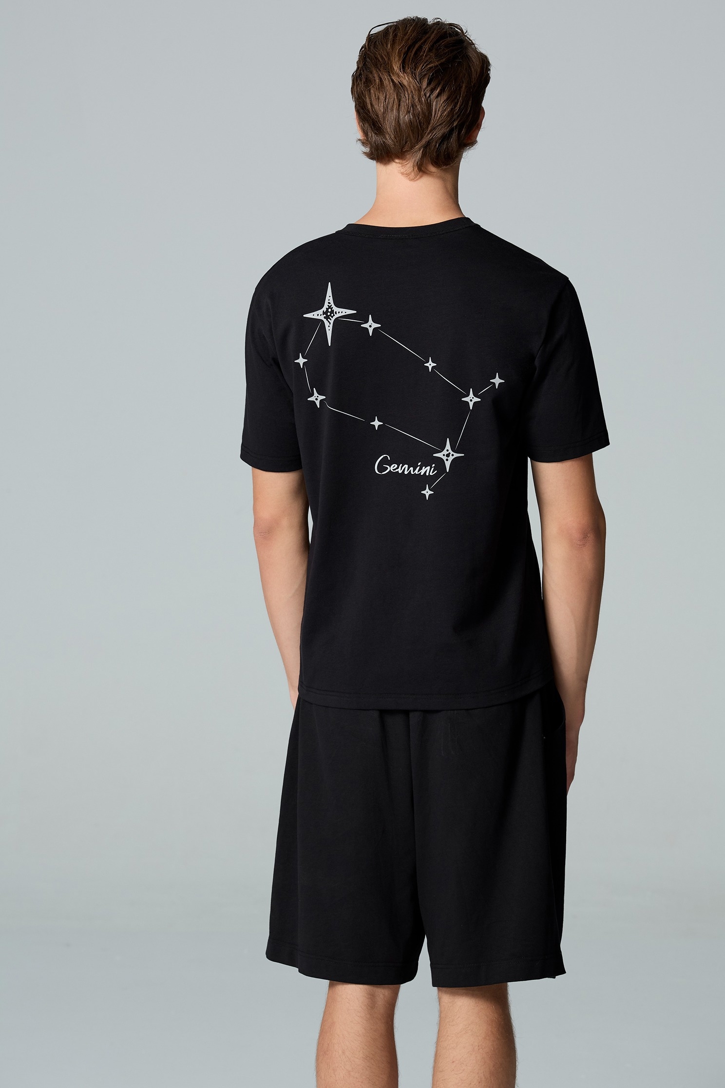 雙子座男版T恤上衣雙子座男版T恤上衣,T-Shirt,上衣,刺繡,吸濕,抗UV,涼感,白色上衣,黑色上衣