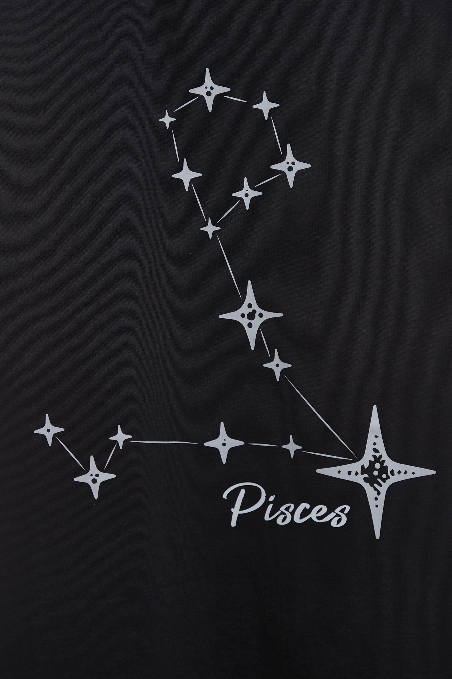 雙魚座男版T恤上衣雙魚座男版T恤上衣,T-Shirt,上衣,刺繡,白色上衣,秋冬穿搭,黑色上衣