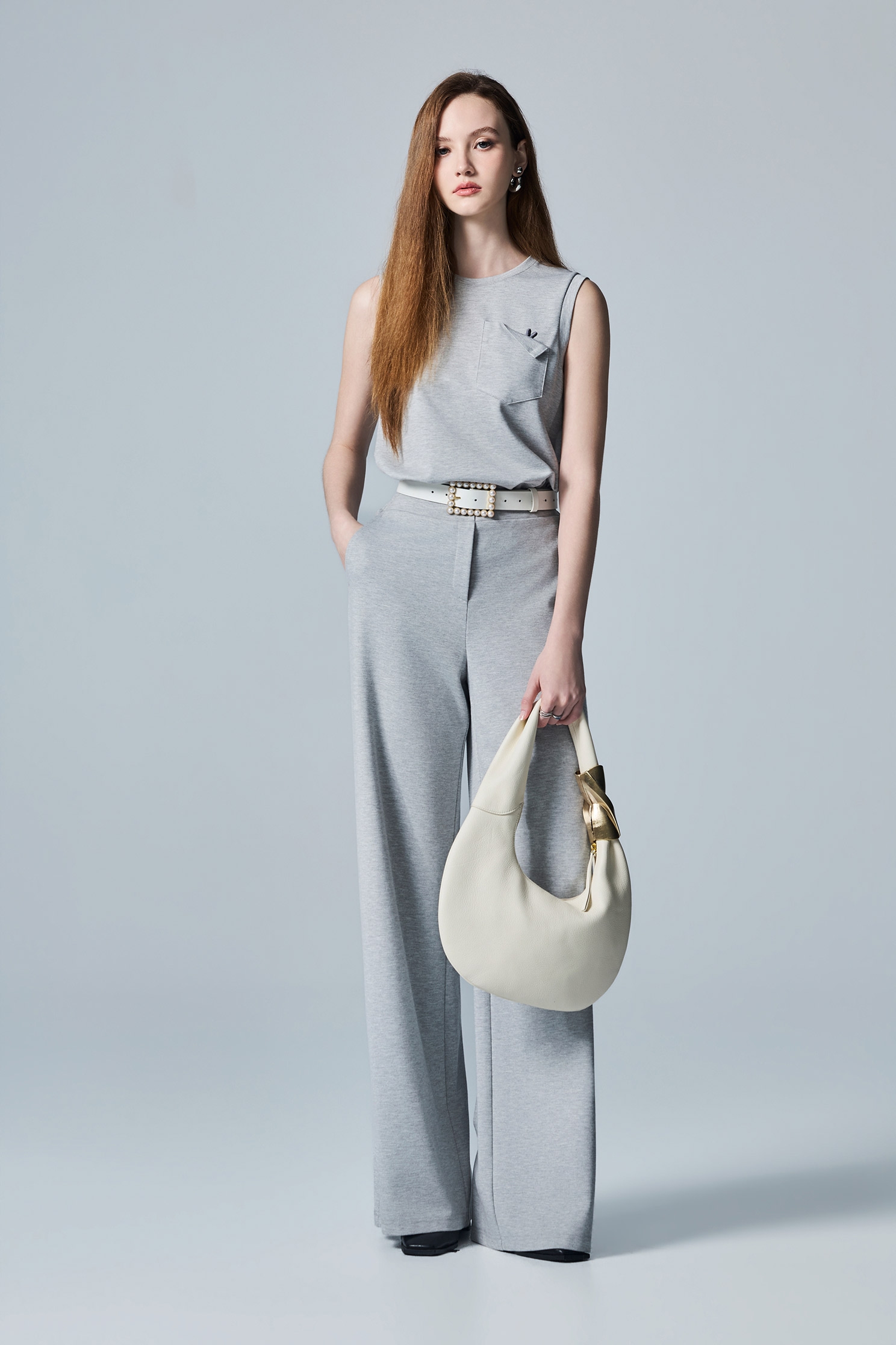 愛心飛進口袋造型上衣Stylish Pocket Minimalist Vest,一般背心,上衣,白色上衣,秋冬穿搭,背心
