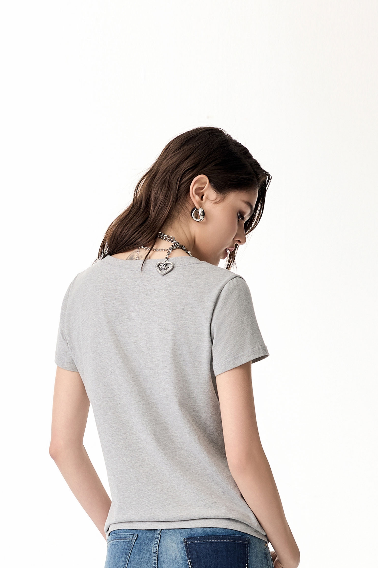 桃心圖騰刺繡T恤上衣桃心圖騰刺繡T恤上衣,T-Shirt,上衣,刺繡,春夏穿搭