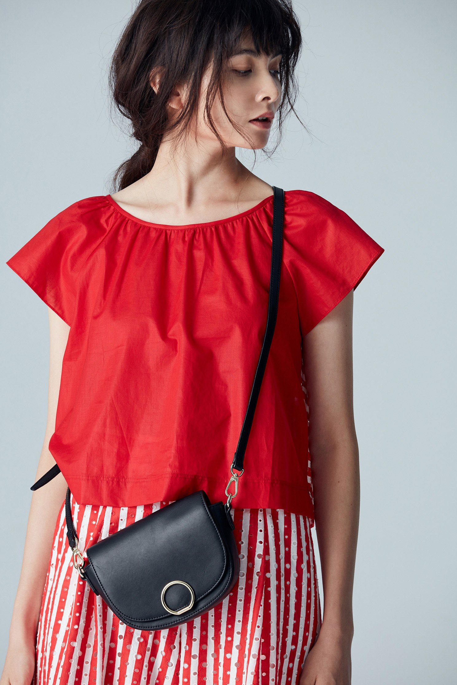 Chic casual cotton top,top,shortsleevetop,cotton