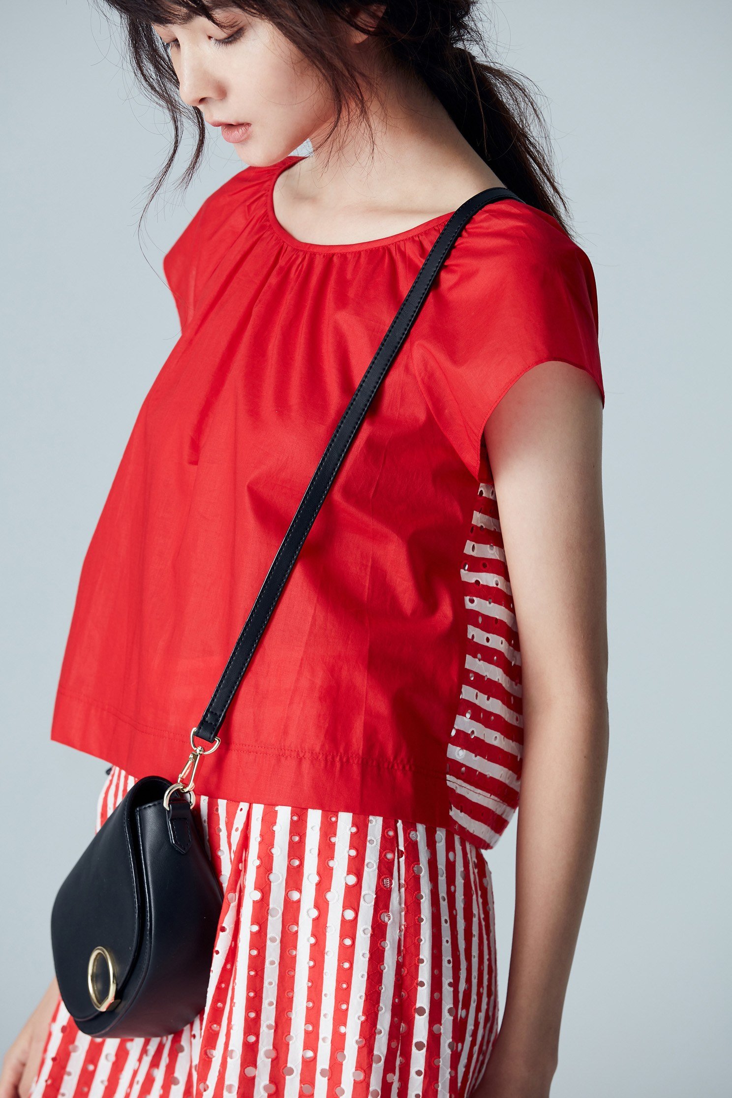 Chic casual cotton top,top,shortsleevetop,cotton