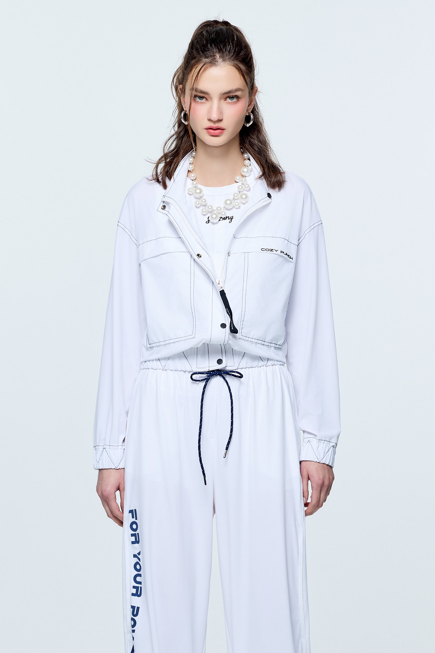 彩虹衣膠原蛋白微立領外套彩虹衣膠原蛋白微立領外套,一般外套,外套,春夏穿搭,白色外套