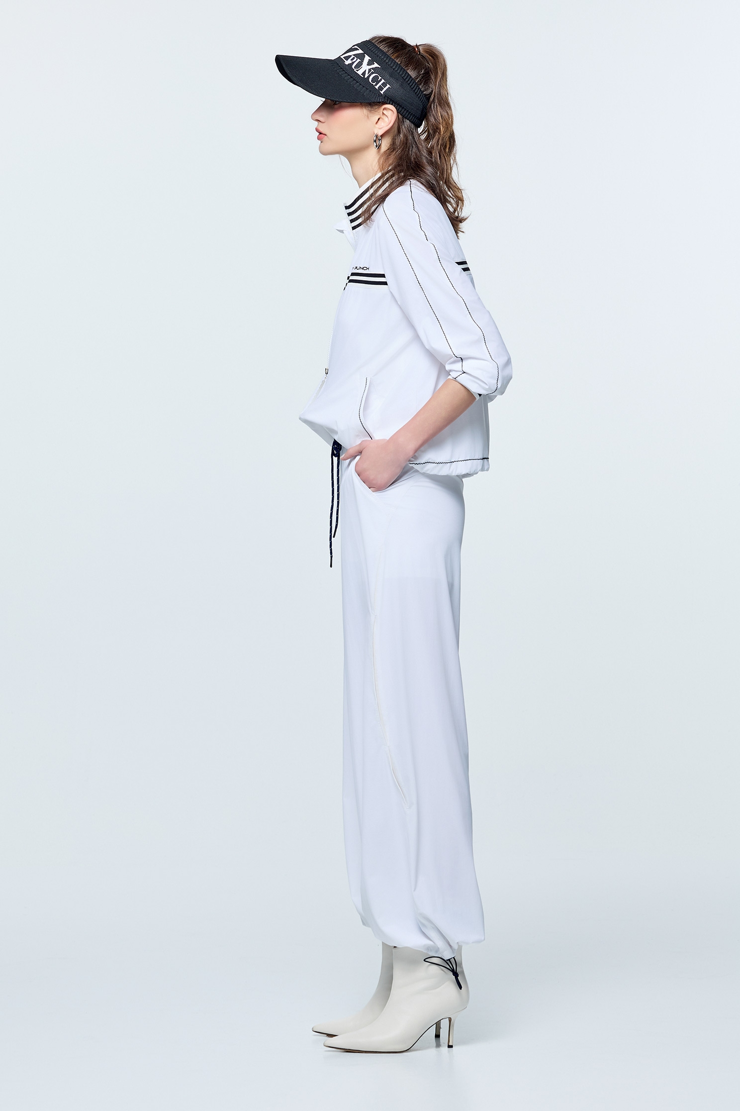 彩虹衣膠原蛋白抽繩造型長褲彩虹衣膠原蛋白抽繩造型長褲,春夏穿搭,白色褲子,短褲,褲子,長褲