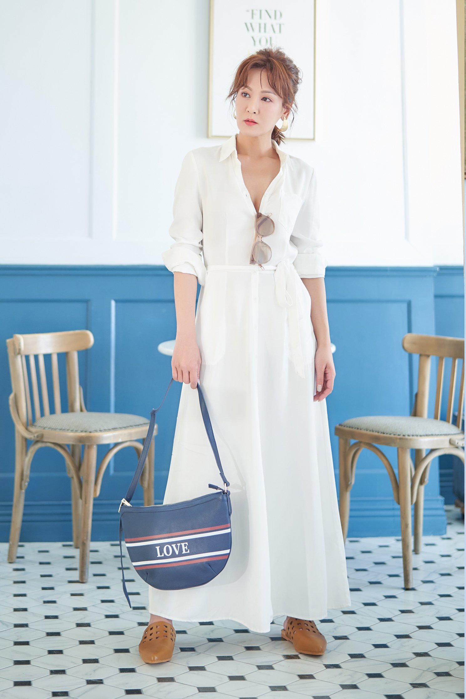 氣質綁帶流行時尚長袖洋裝,cocktaildress,whitedress,longdress,longsleevedress