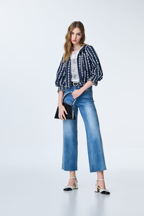 海洋洞穴色蕾絲外套,連帽外套