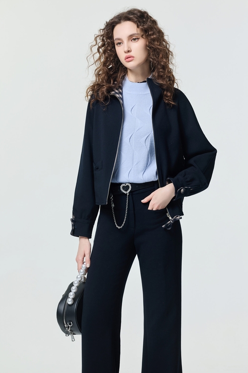 閃光格紋正反穿外套,格紋