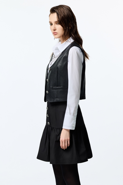 精緻斜紋塔夫俏麗短裙,短裙