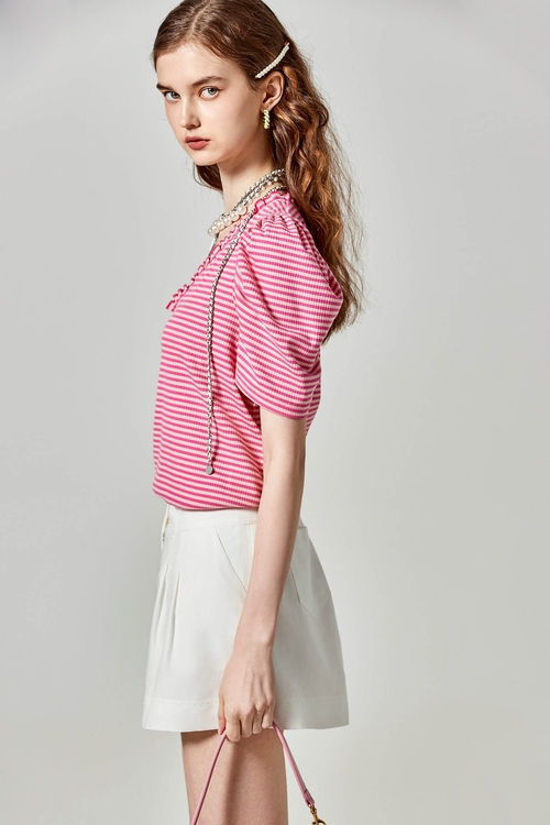 牛奶色愛心釦短褲,白色褲子