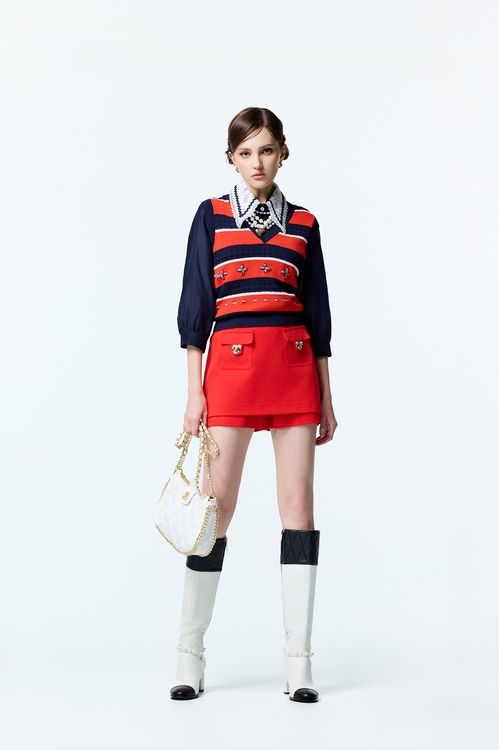 火焰色短褲裙,褲裙