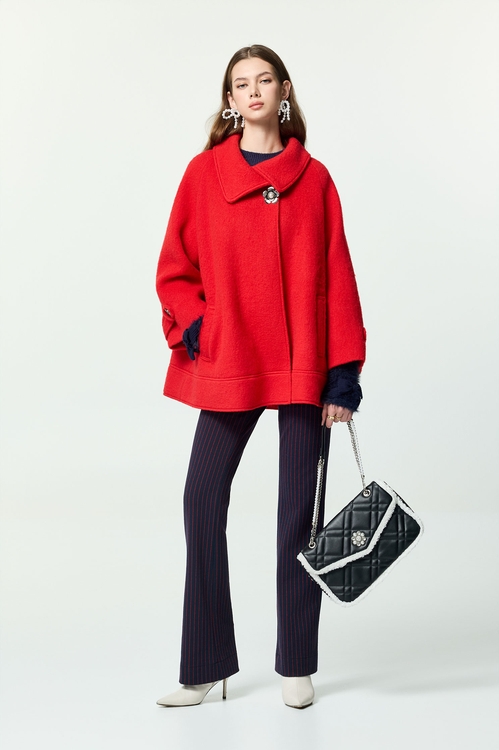 火焰色條紋喇叭長褲,褲子,褲子