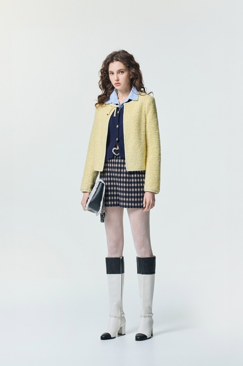 海軍藍閃光格紋短褲,格紋