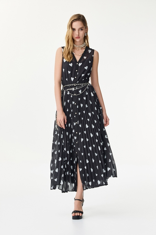 滿天心女神壓摺長洋裝,長洋裝