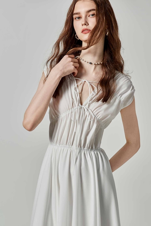 希臘女神風範洋裝,白色洋裝