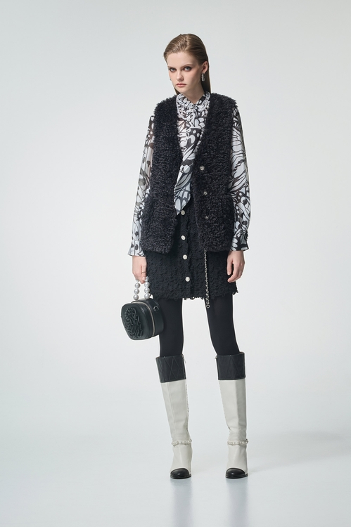 夜黑泰迪熊背心外套,背心外套