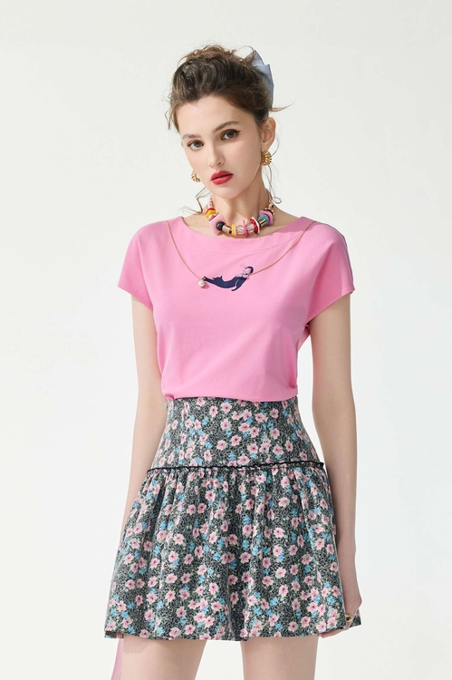 做瑜伽貓咪印花Ｔ恤上衣,春夏穿搭