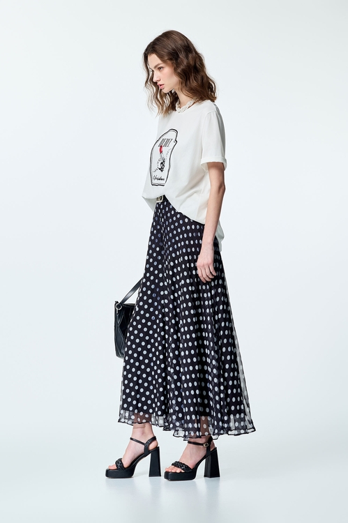 點點口紅印花寬鬆T,T-Shirt