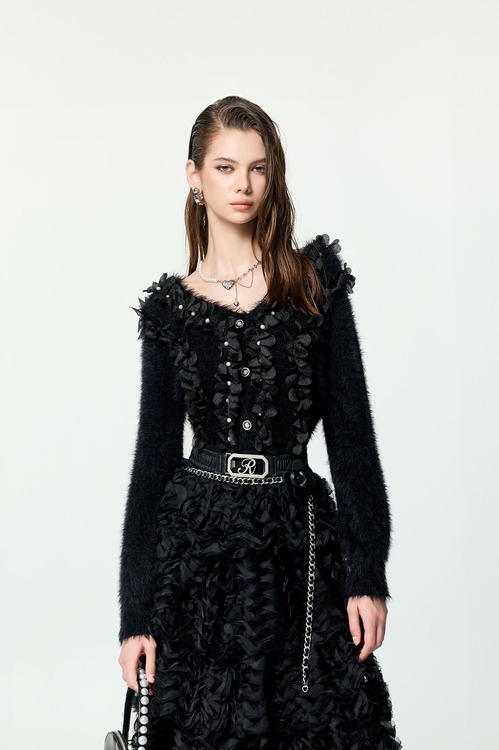 立體珍珠花朵針織單品,派對特輯