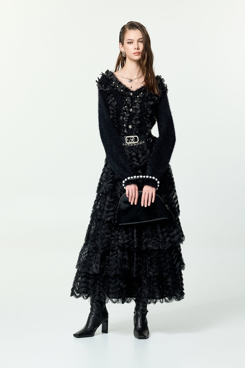 立體珍珠花朵針織單品,派對特輯