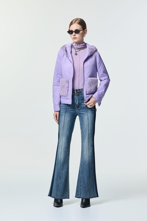 銀河丁香紫極簡上衣,內搭上衣