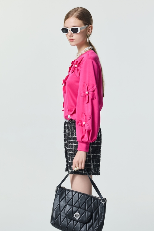 洋紅粉立體壓花珍珠縫飾單品,,洋紅粉立體壓花珍珠縫飾單品,上衣,春夏穿搭,約會特輯,花花世界,針織,針織上衣,針織衫,上班OL穿搭,上衣,春夏穿搭,約會特輯,針織,針織上衣,針織衫,上衣,人氣商品,春夏穿搭,珍珠,約會特輯,花花世界